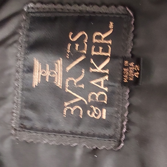 Mens black Thick Leather Motorcycle Jacket size 42 Byrnes & Baker - Picture 7 of 8